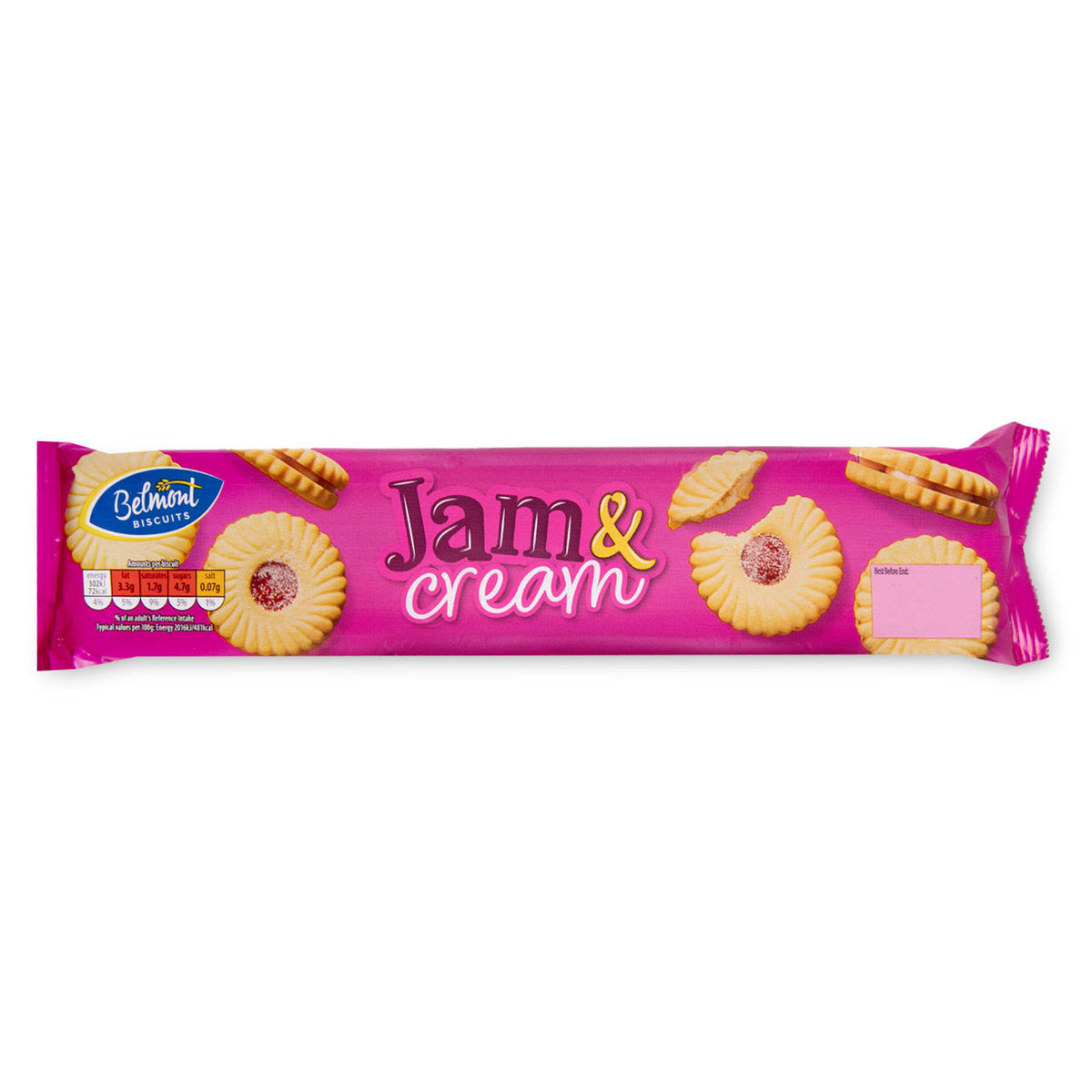 Jam & Cream Sandwich shortcake biscuit 150g, UK version