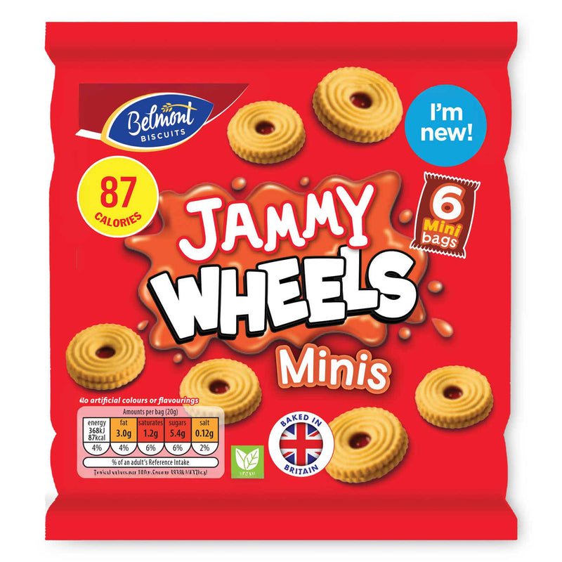Jammy Wheel mini biscuits 6 pack - British product