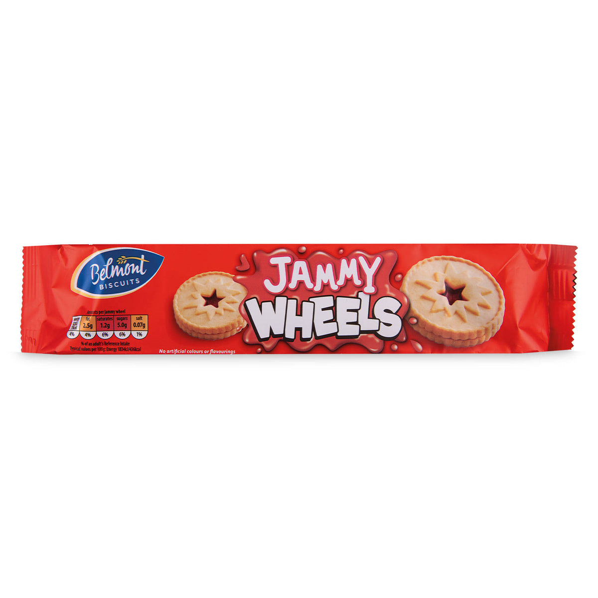 Jammy Wheels jam biscuits, nut free - British product
