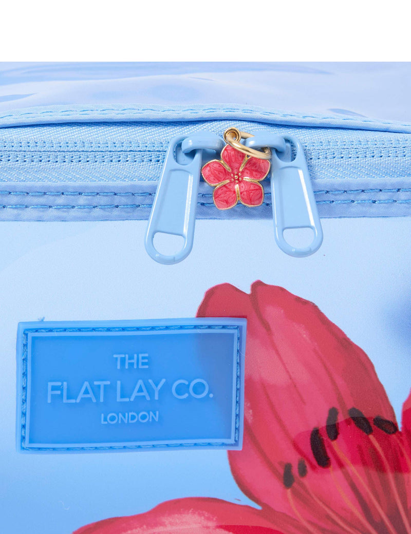 The Flat Lay Co jelly makeup box bag 11x22cm open (British brand)