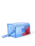 The Flat Lay Co jelly makeup box bag 11x22cm open (British brand)