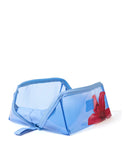 The Flat Lay Co jelly makeup box bag 11x22cm open (British brand)