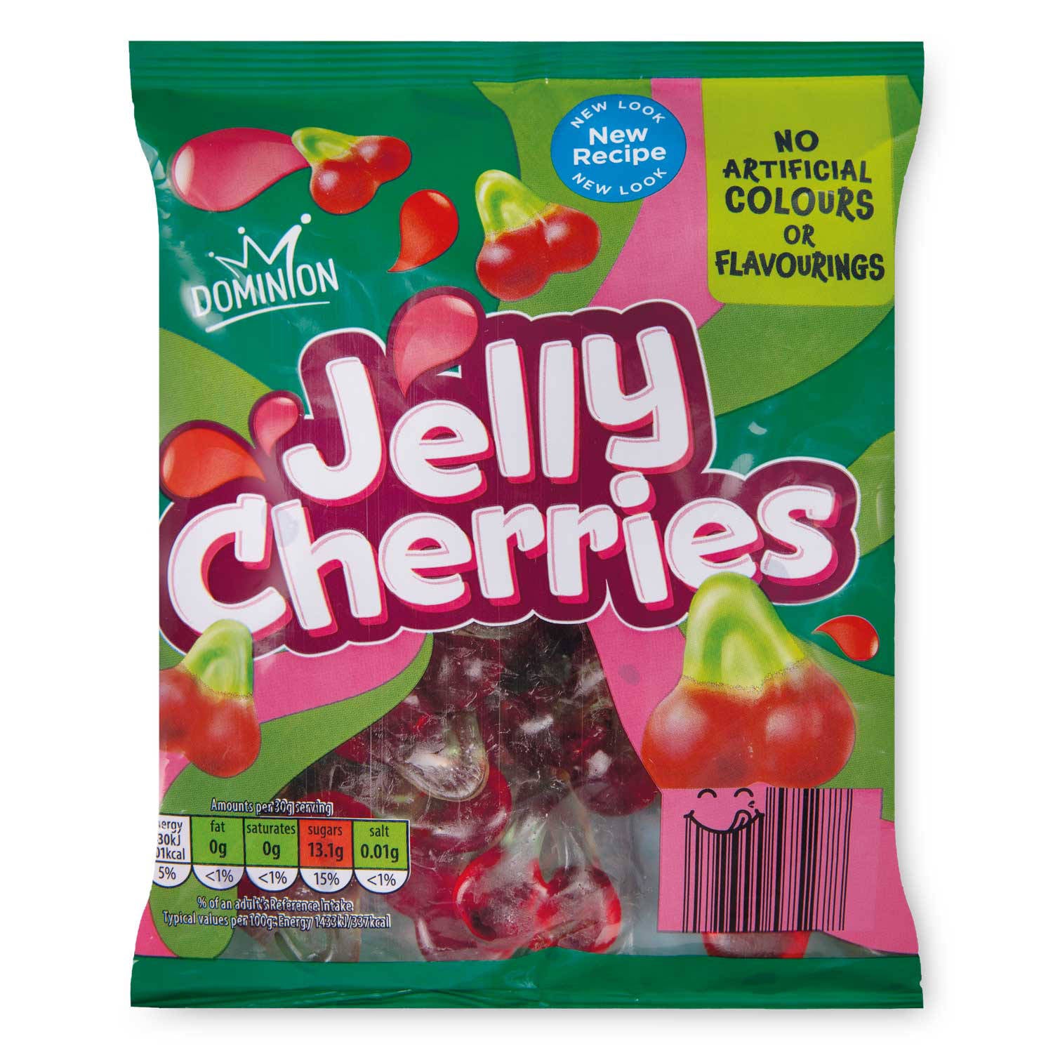 Jelly cherries sweets with soft jelly centre (British brand)