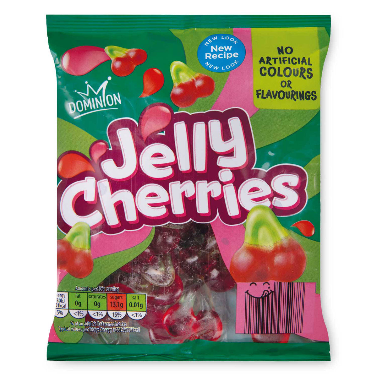 Jelly cherries sweets with soft jelly centre (British brand)