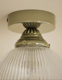 Josephine glass ceiling light with antique brass finish - British product