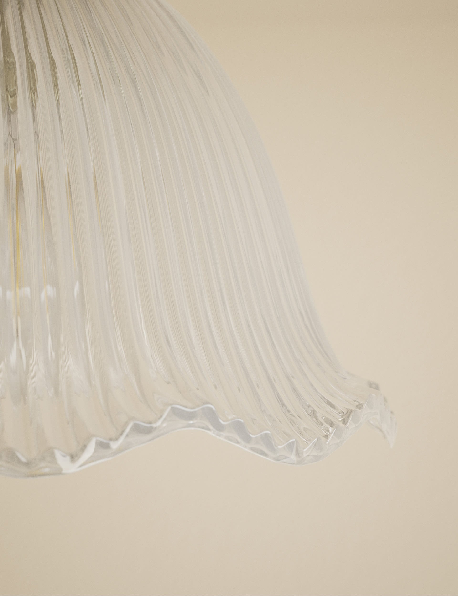 Josephine glass ceiling light with antique brass finish - British product
