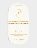 Katie Loxton waterproof birthstone bracelet with sunstone (British brand)