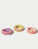 Ponios jumbo floral hair tie 100% polyester - British product