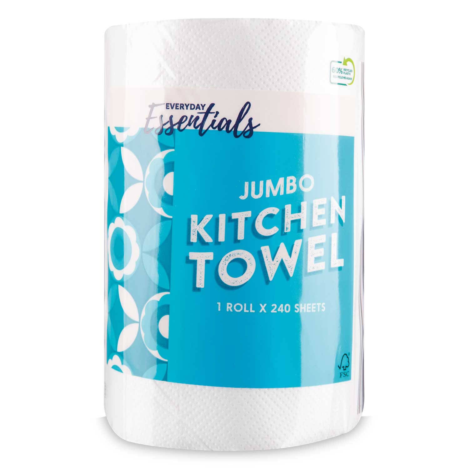 Jumbo kitchen towel 2 ply 240 sheets per roll, UK version