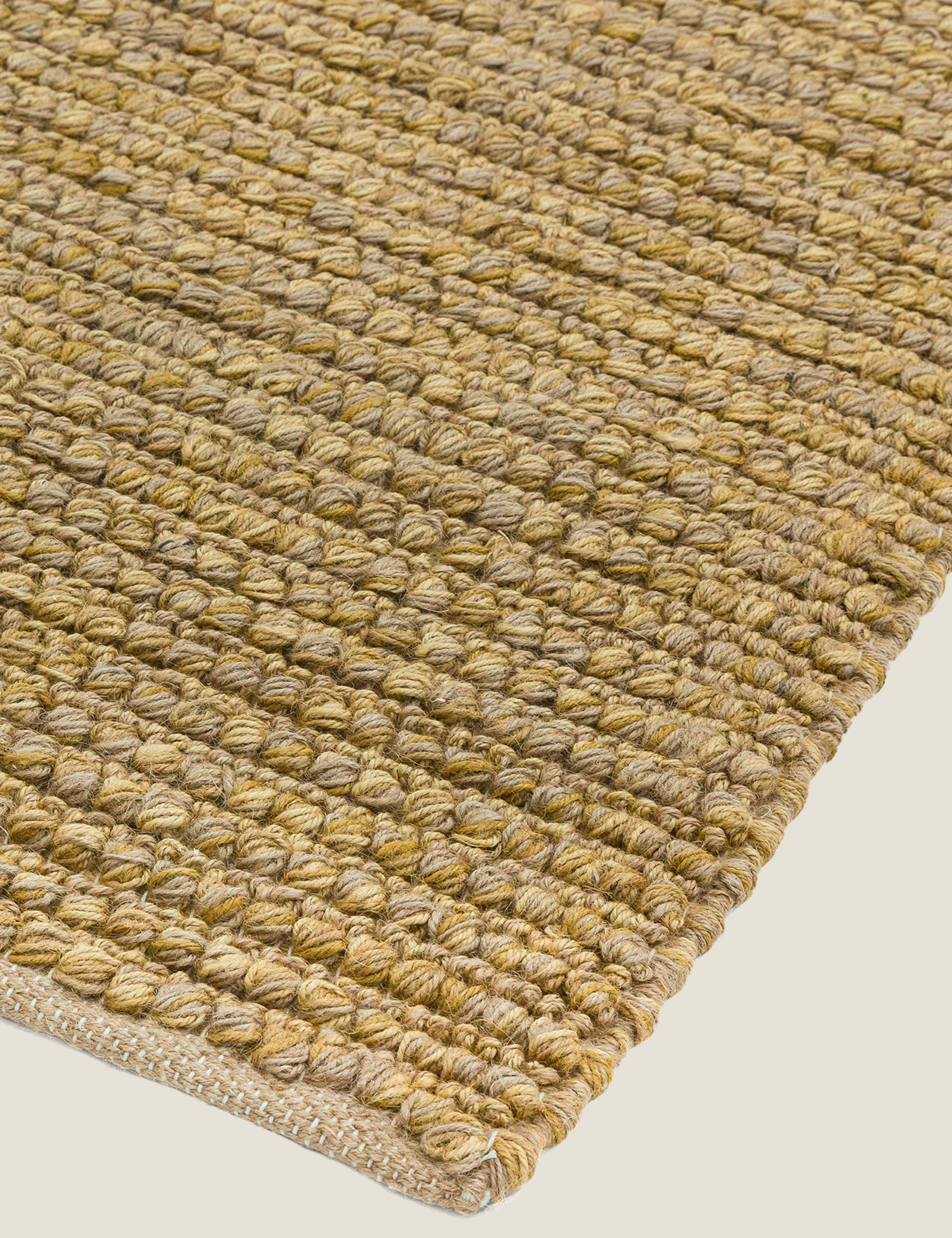 Jute loop rug natural fibre rectangular flat-weave, UK version