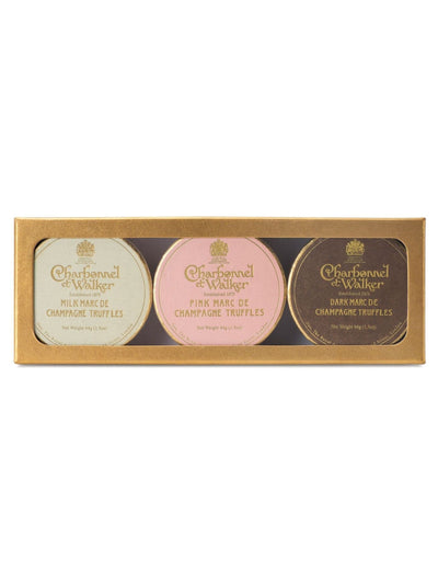 Charbonnel et Walker Zartbitter Milch & Pink Marc de Champagne Schokoladen-Pralinen Geschenkset 132g