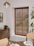 Bamboo roller blind natural black ready made - UK version