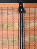 Bamboo roller blind natural black ready made - UK version