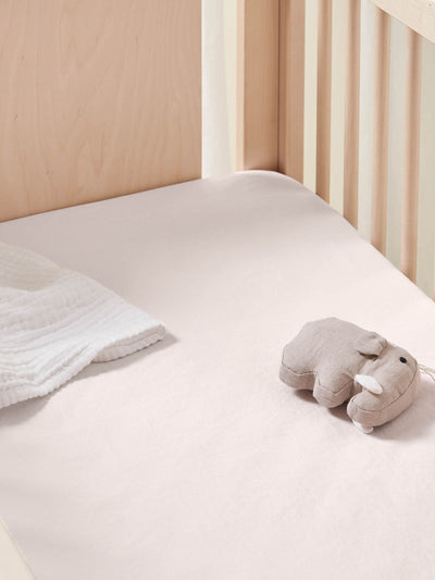 Drap-housse rose pour lit de bébé en 100% coton