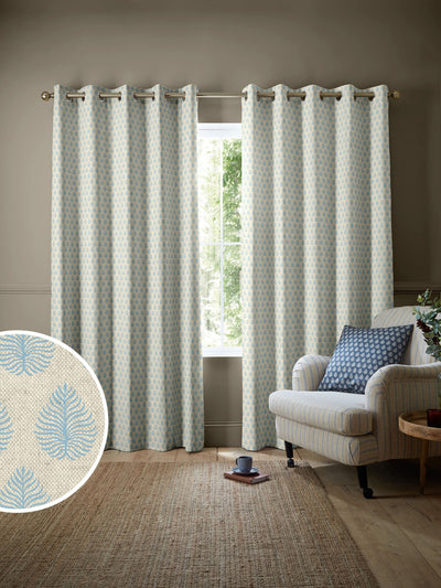 Next Emily Bond Sky Blue Jaipur Made to Measure Curtains- Buy online at McGrocer