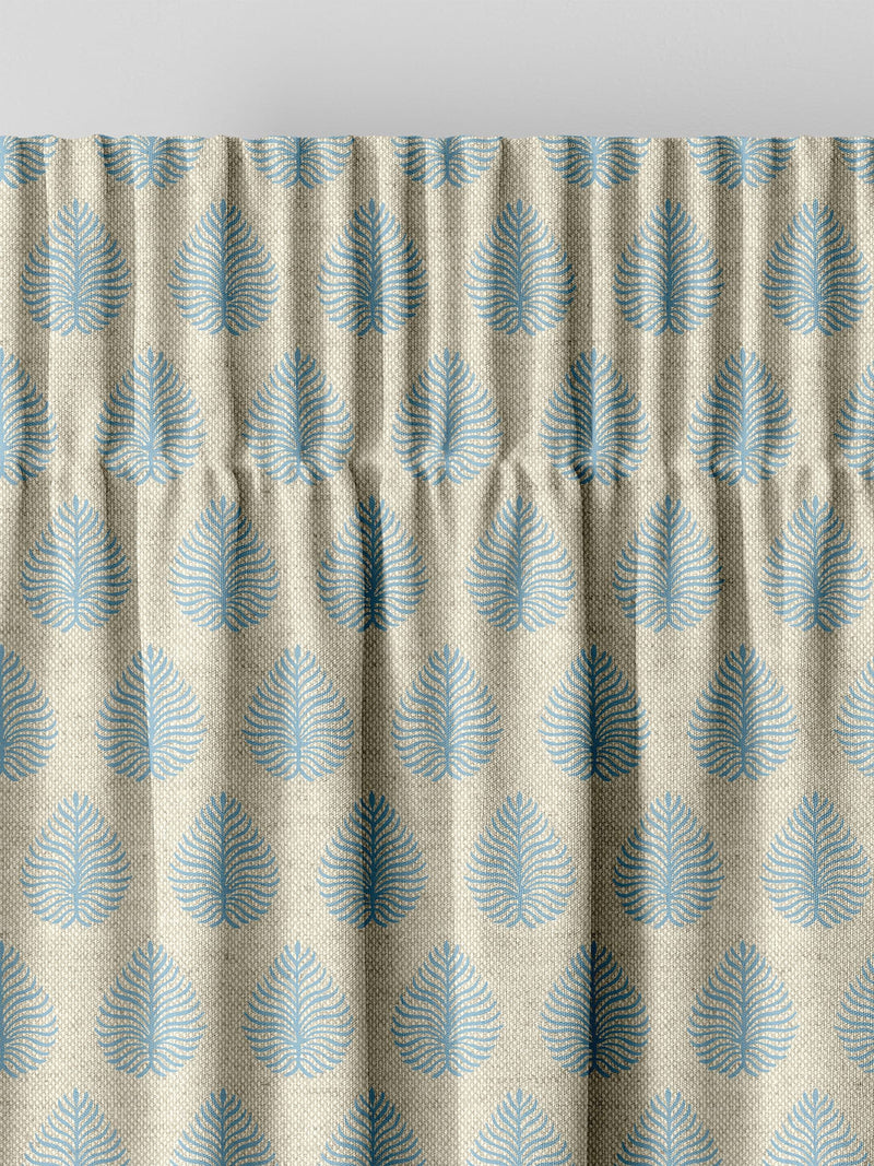 Emily Bond Sky Blue Jaipur made to measure curtains UK version