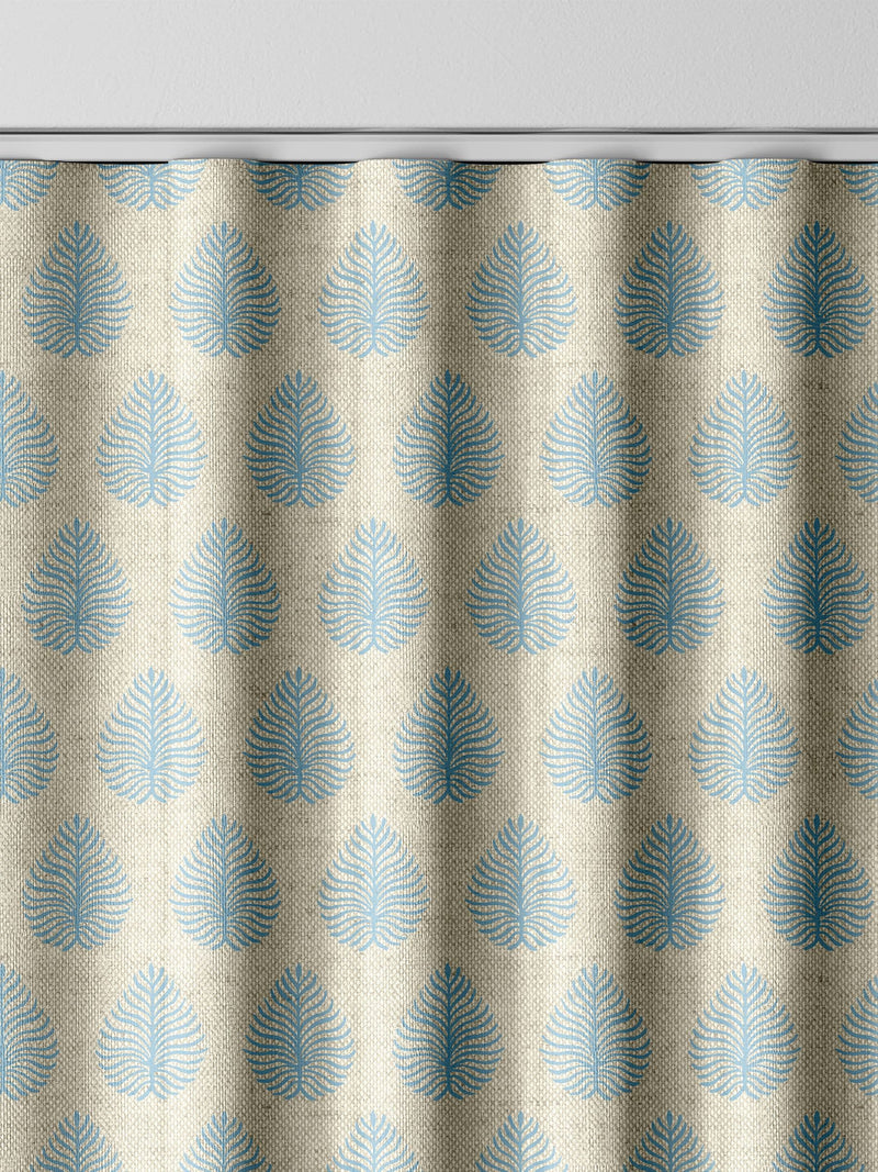 Emily Bond Sky Blue Jaipur made to measure curtains UK version