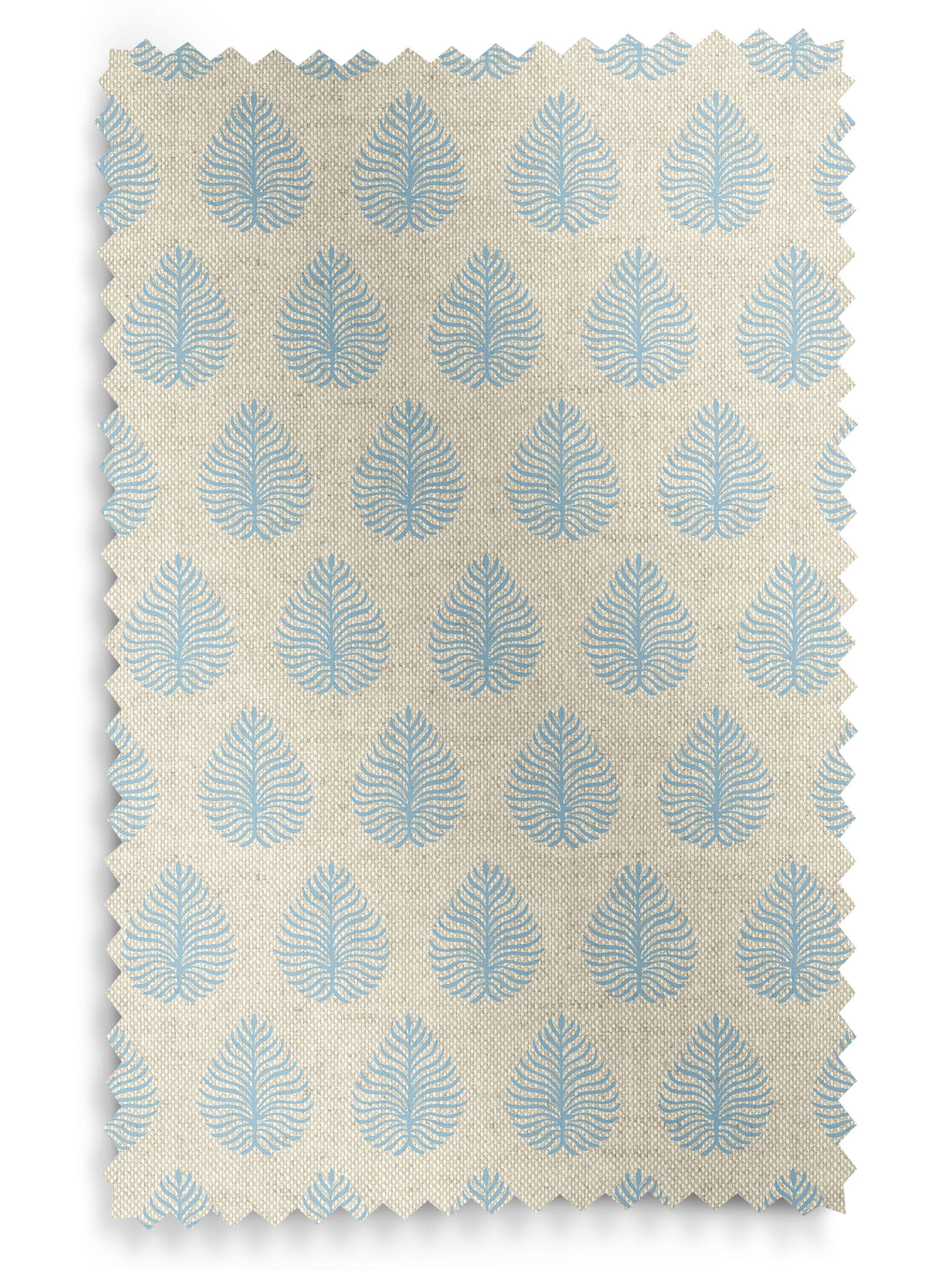 Emily Bond Sky Blue Jaipur made to measure curtains UK version