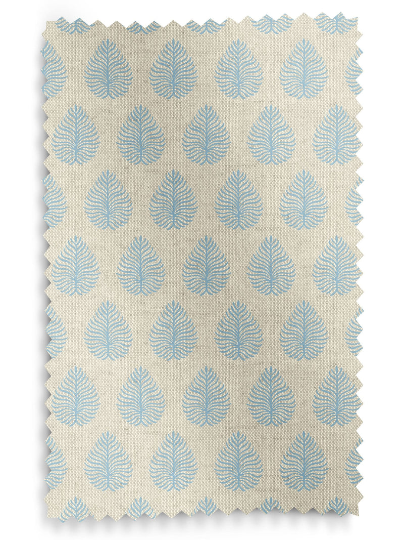 Emily Bond Sky Blue Jaipur made to measure curtains UK version