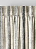 Emily Bond curtains charcoal George stripe print, UK version