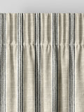 Emily Bond curtains charcoal George stripe print, UK version