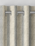 Emily Bond curtains charcoal George stripe print, UK version
