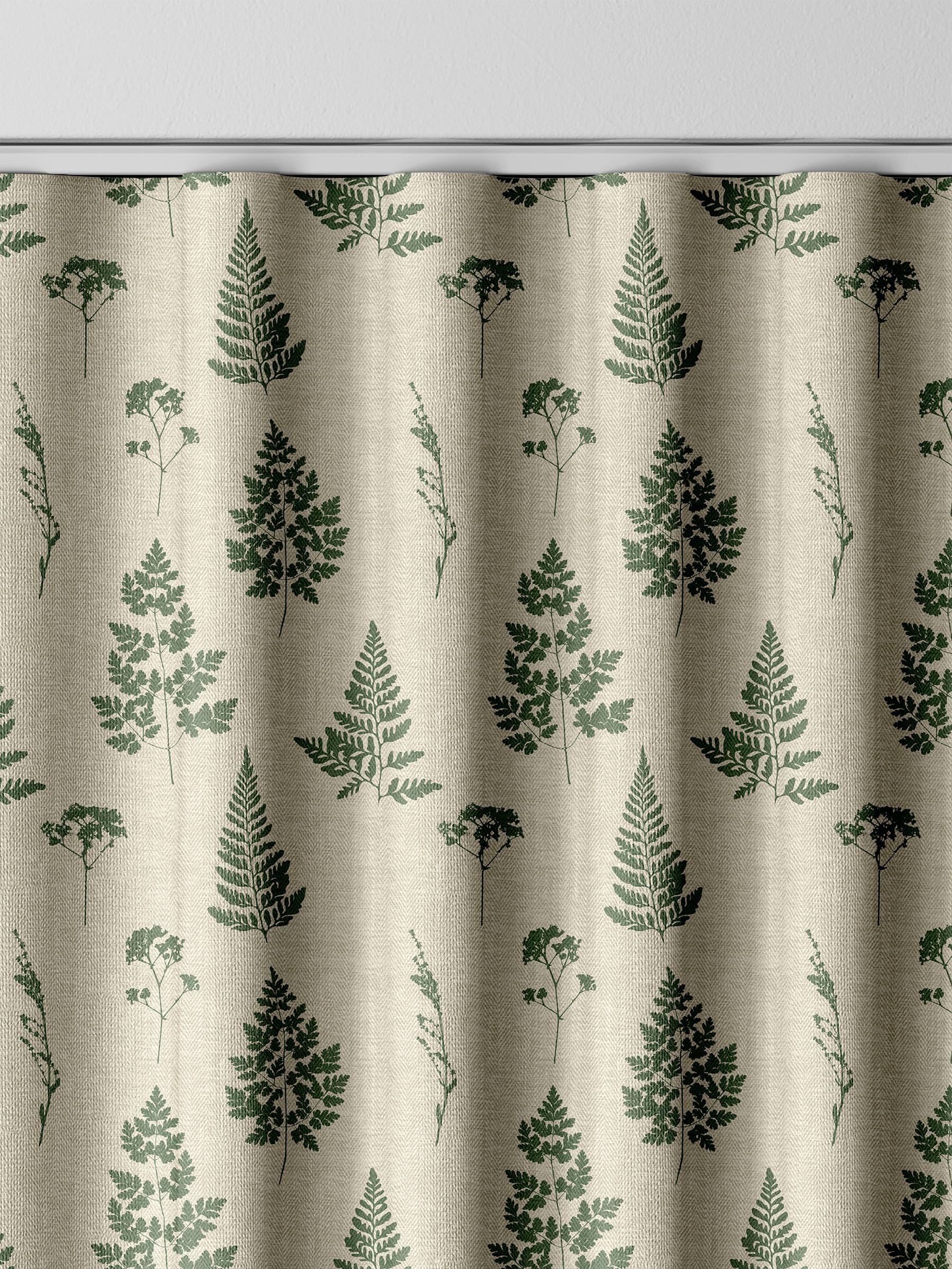 Emily Bond Green Tynesfield made to measure curtains (British brand)