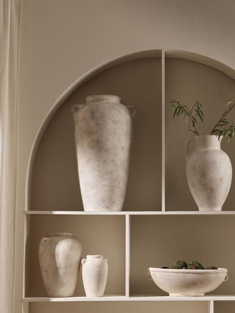 Lydford small textured ceramic flower vase, imported from the UK