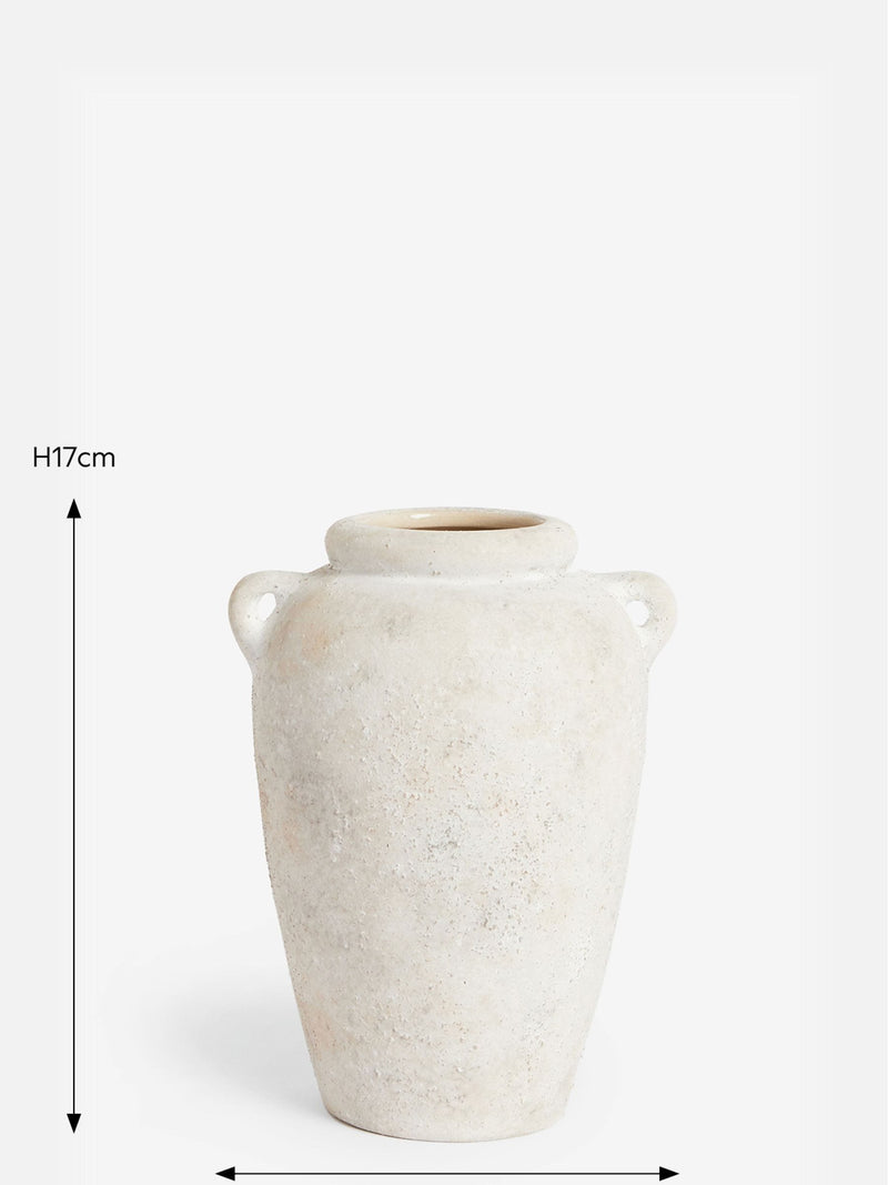 Lydford small textured ceramic flower vase, imported from the UK