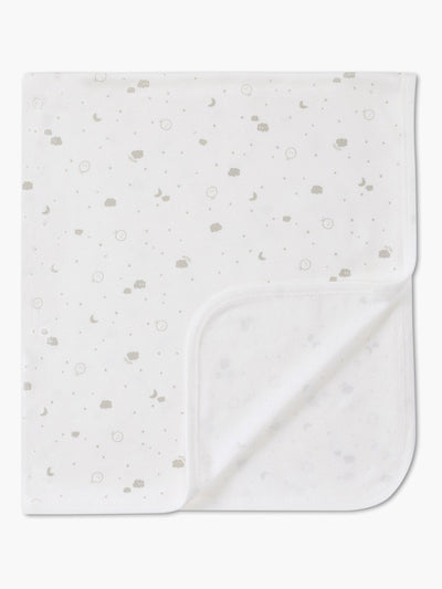 Next MORI White Signature Print Baby Blanket- Buy online at McGrocer