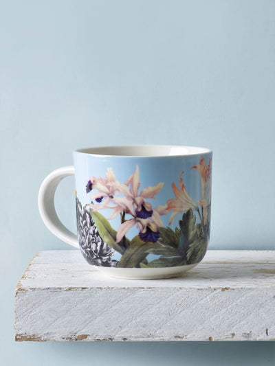 Next Set of 2 Blue Bee Floral Fine China Mugs- Buy online at McGrocer