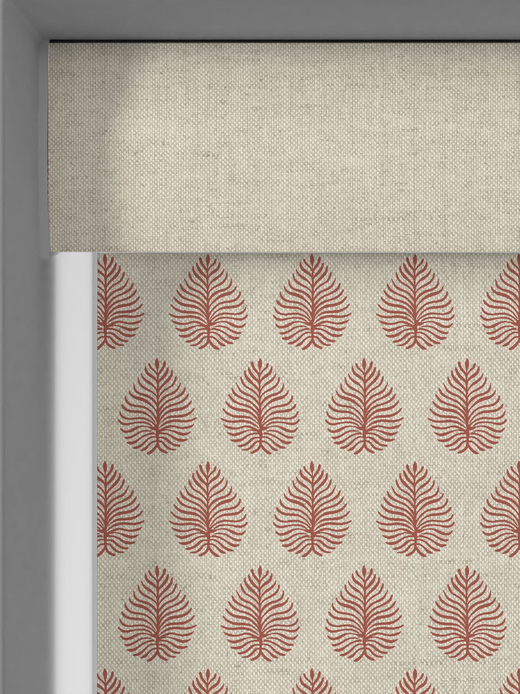 Emily Bond rust orange Jaipur made to measure roller blind (British brand)