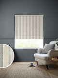 Emily Bond roman blind charcoal grey printed stripe, imported from the UK