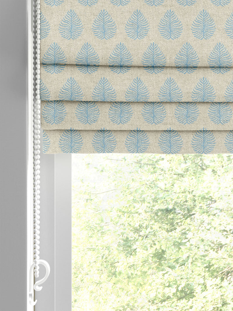 Emily Bond sky blue Jaipur roman blind - British product