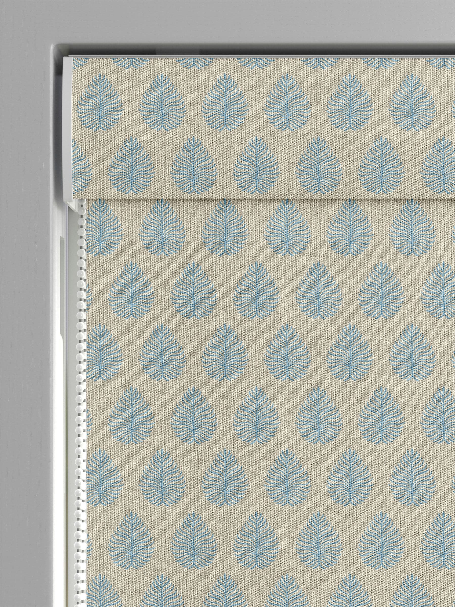 Emily Bond sky blue Jaipur roman blind - British product