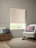 Emily Bond red George printed stripe roman blind 100% cotton, UK version