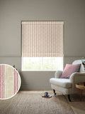 Emily Bond red George printed stripe roman blind 100% cotton, UK version