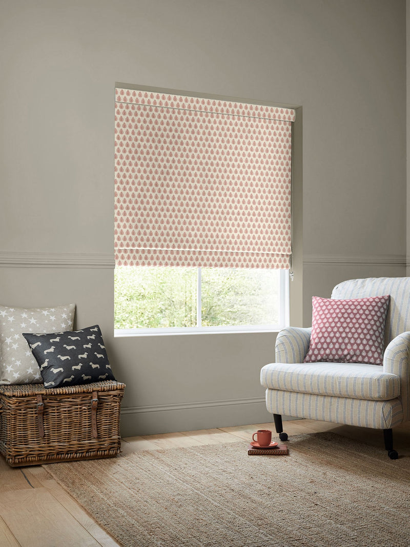 Emily Bond Rust Orange Jaipur roman blind made to measure, imported from the UK