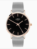 Limit silver tone analogue watch 38mm with mesh strap, imported from the UK