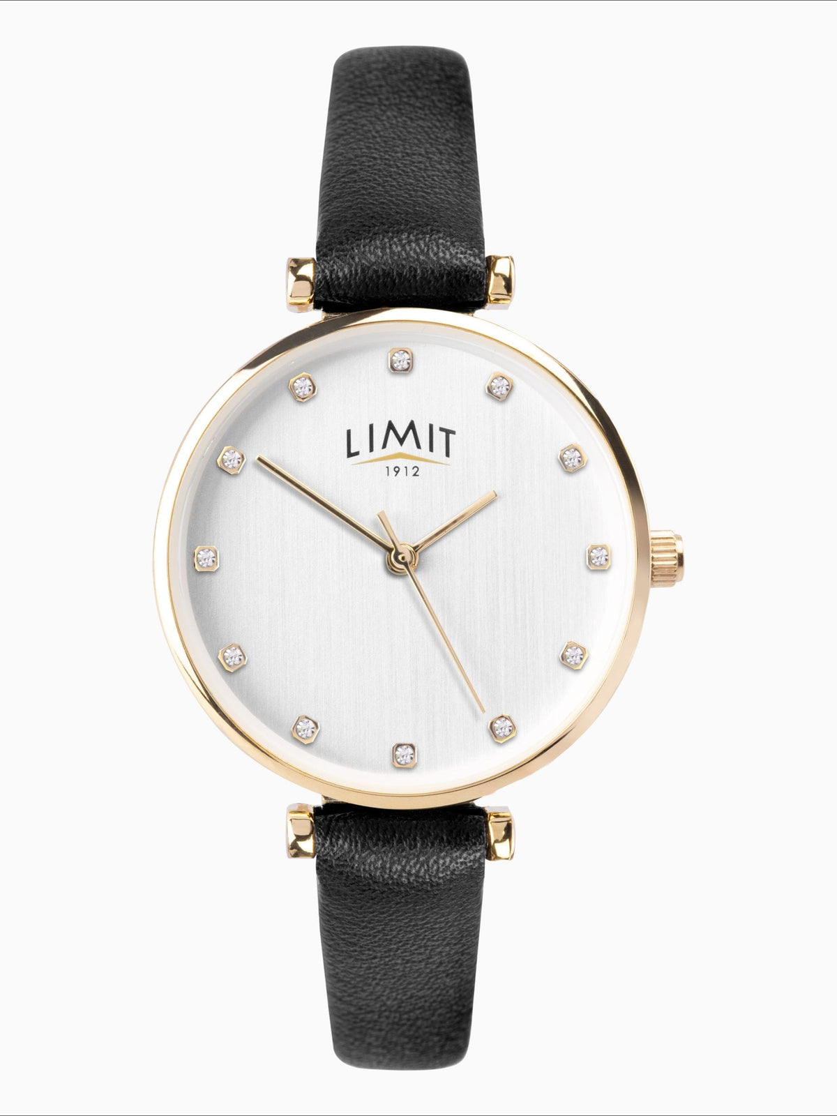 Limit ladies gold watch with black strap 30mm, UK version