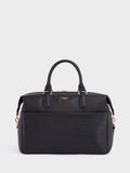 Osprey London Kellie weekender bag in black grainy hide, imported from the UK
