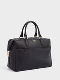 Osprey London Kellie weekender bag in black grainy hide, imported from the UK