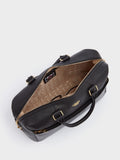 Osprey London Kellie weekender bag in black grainy hide, imported from the UK