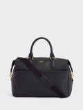 Osprey London Kellie weekender bag in black grainy hide, imported from the UK