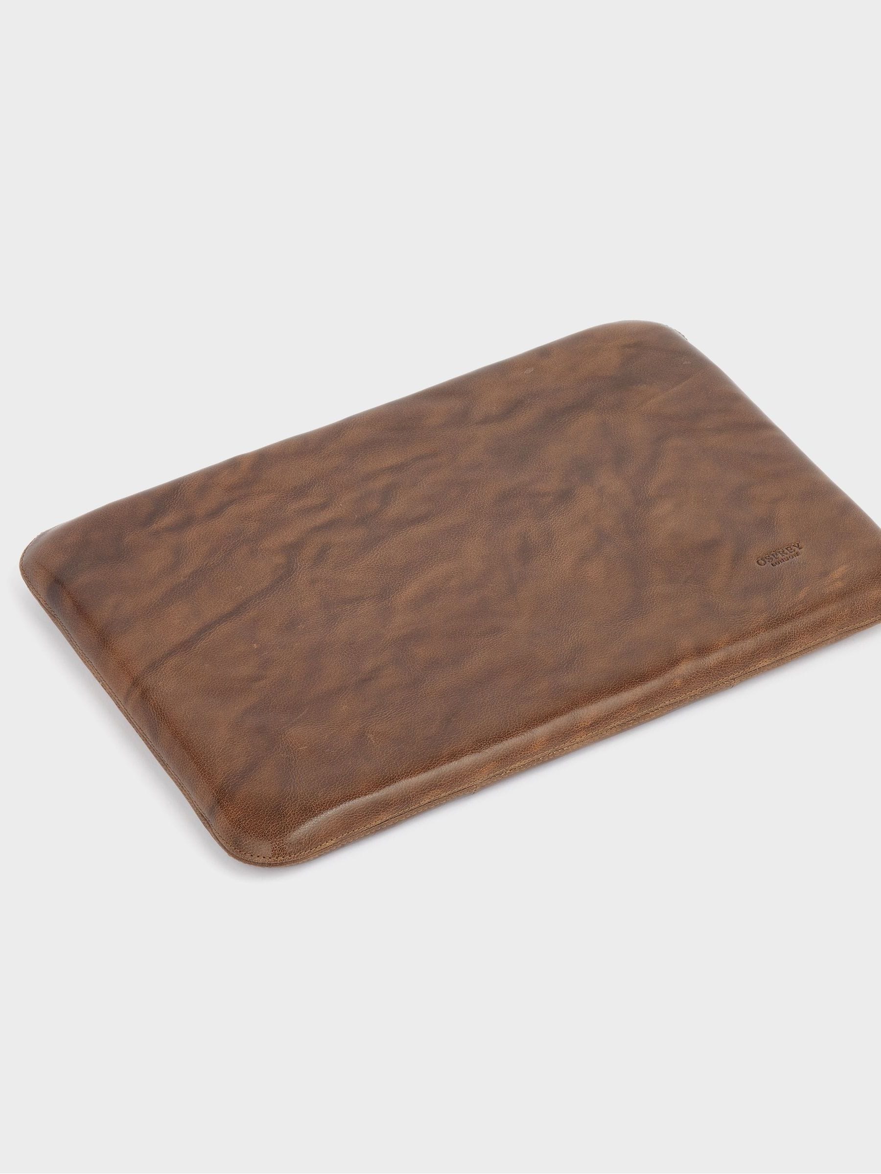 Osprey London brown chrome leather seat pad - British product