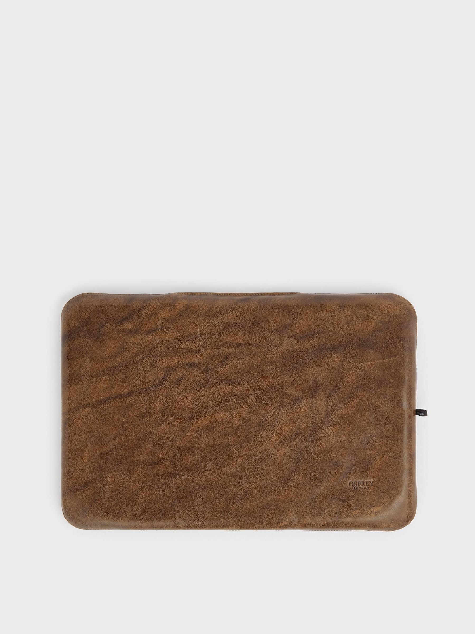 Osprey London brown chrome leather seat pad - British product