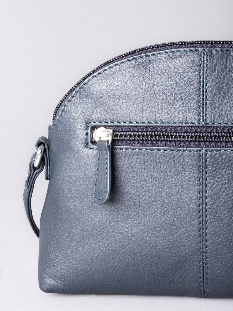 Lakeland Leather blue Elterwater cross-body bag - British product