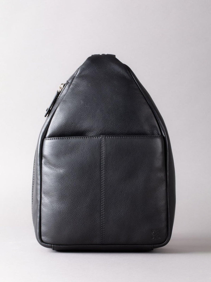 Lakeland Leather Langdale black leather backpack (British brand)