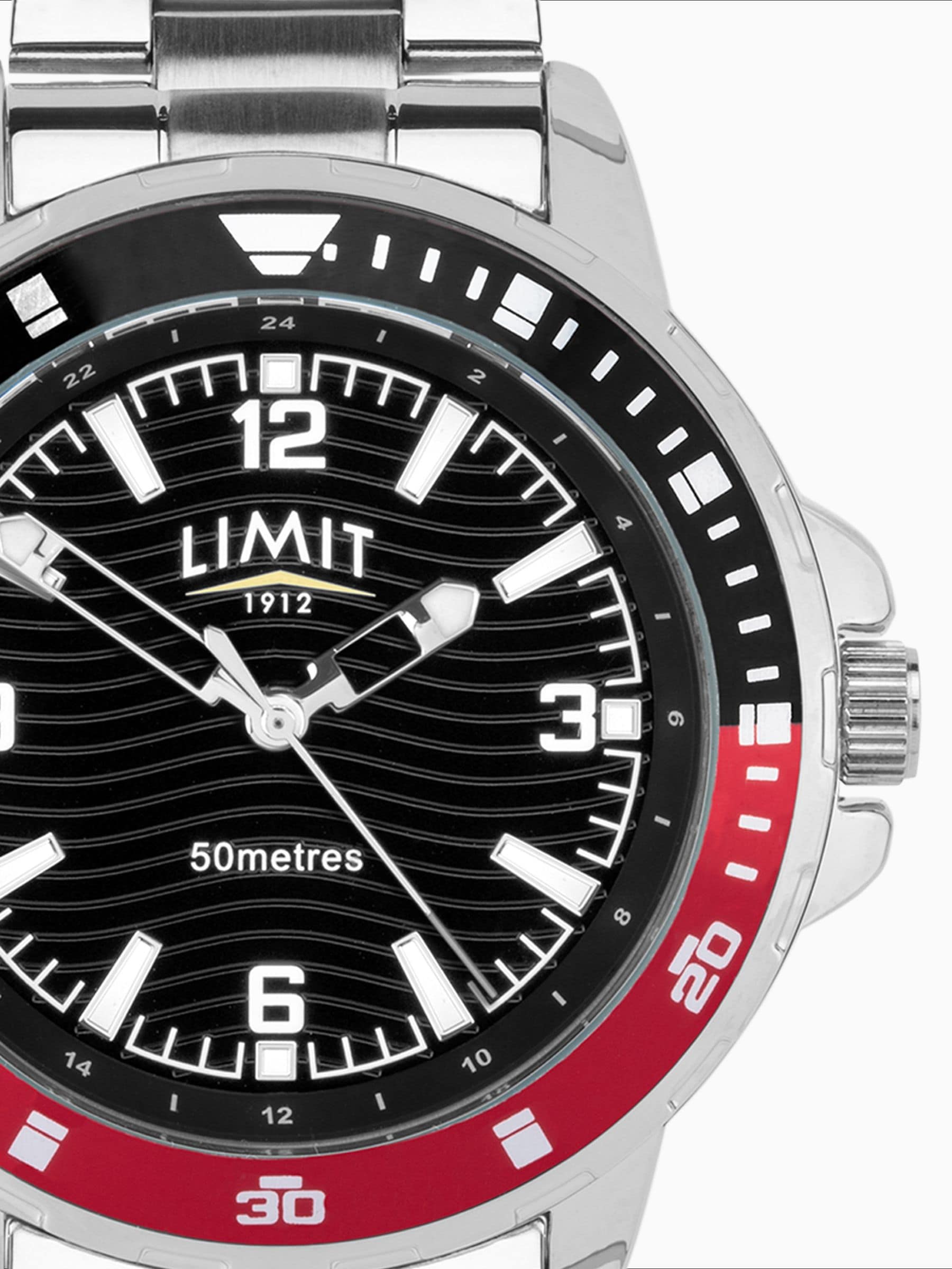 Limit men's analogue watch silver tone 42mm, UK version