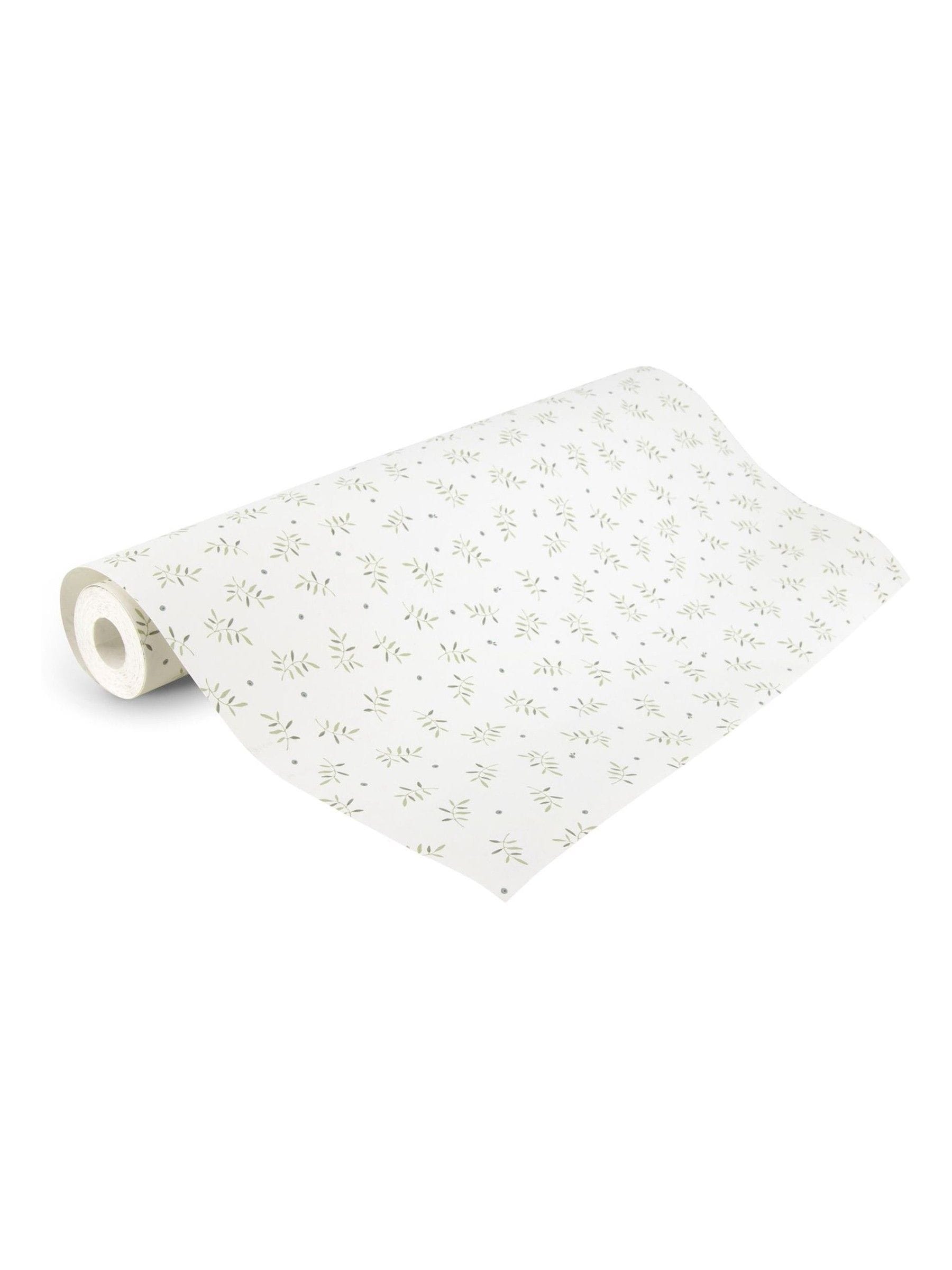 Little Dutch wallpaper sample white green blueberry leaves A4 - British product